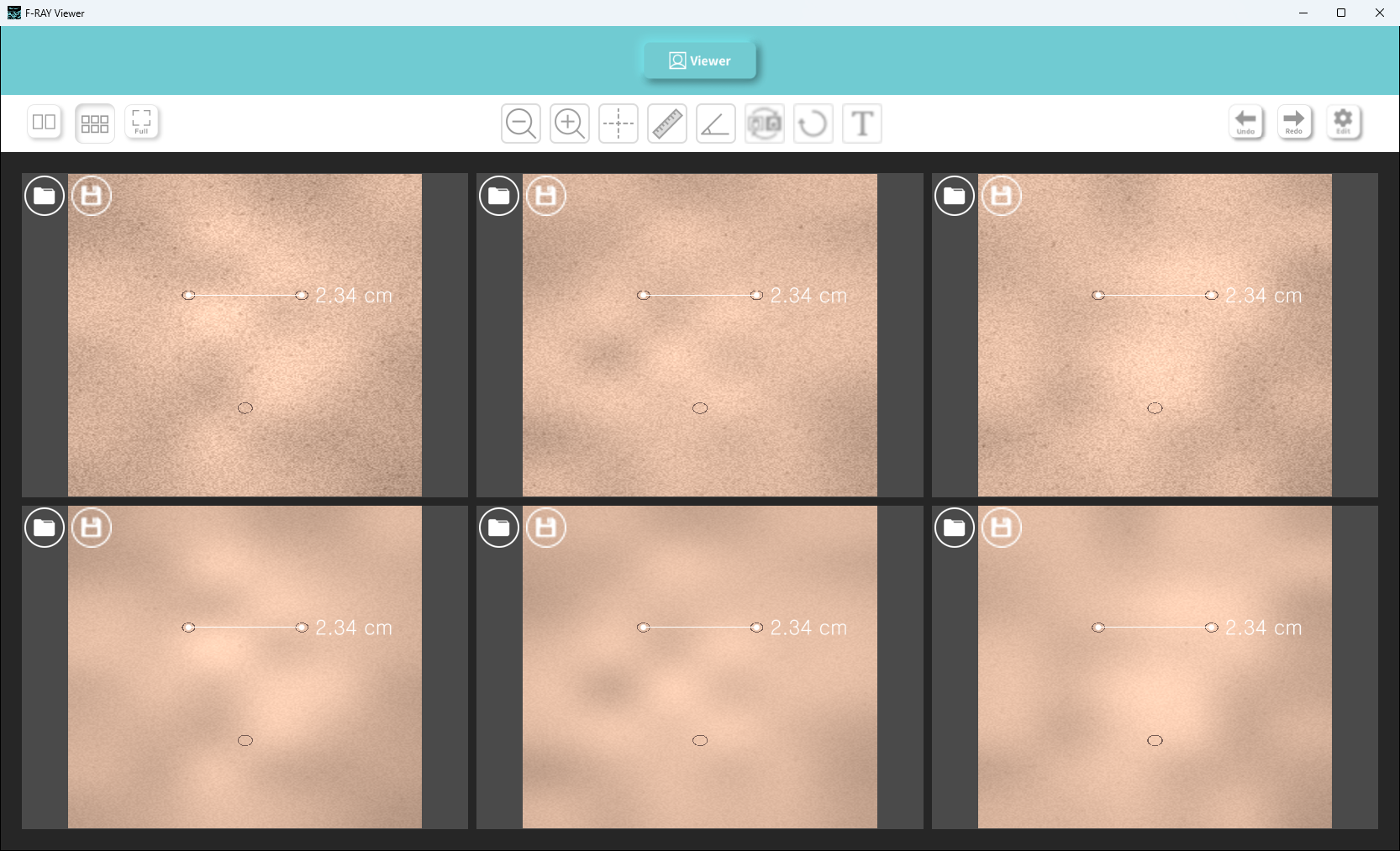 Six photographs compared in a two-by-three grid